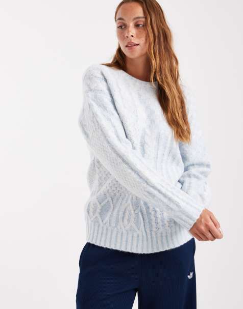 Cotton On luxe crew sweater in pale blue - view 1