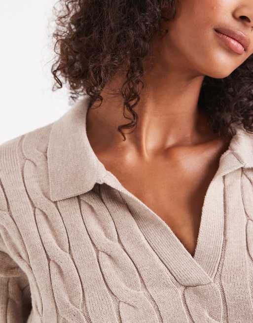 Cotton On - Luxe - Felpa color ghianda con colletto, 2 di 4