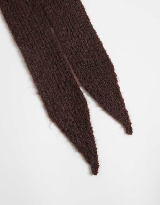 Cotton on luxe knit bonnet in blue brown stripe, 3 of 3