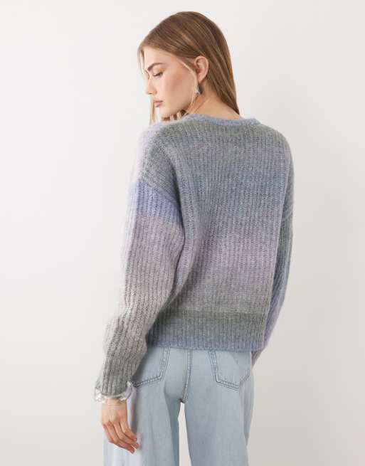 Cotton On Luxe – Ljust kaktusrandig tröja med rund halsringning, 4 av 4