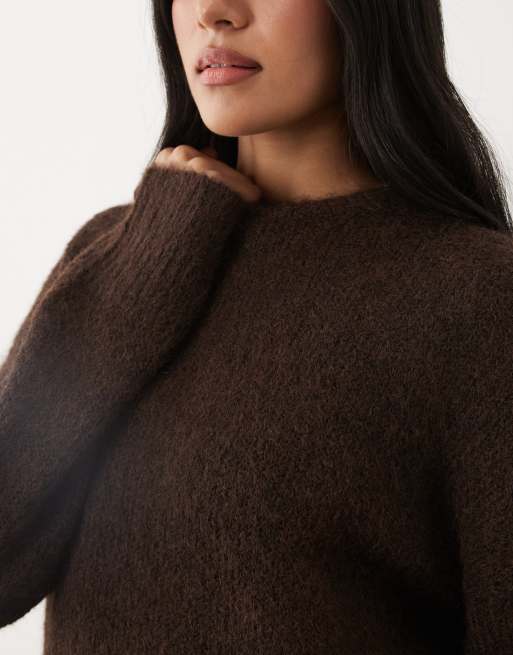Cotton On – Luxe – Mörkbrun tröja med rund halsringning, 2 av 4