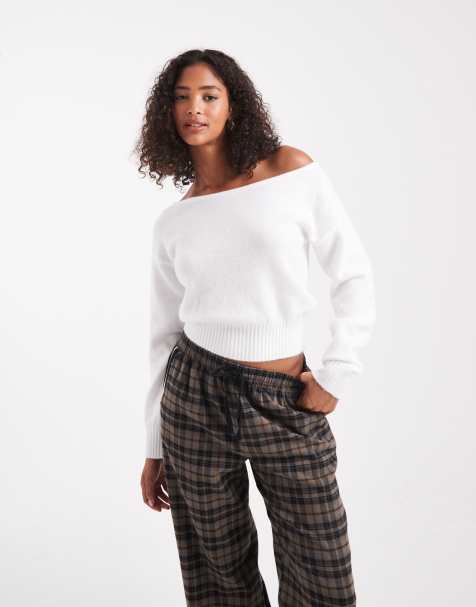 Cotton On luxe off shoulder knit in white - view 1