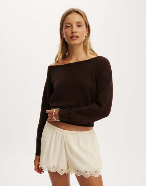 Cotton On Luxe slouchy knit in brown
