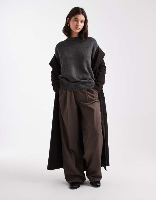 Cotton On - Luxe - Sweater met ronde hals in gemêleerd antracietgrijs, 2 van 4