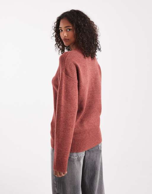 Cotton On – Luxe – Sweter z okrągłym dekoltem w kolorze czerwonordzawym, 4 z 4