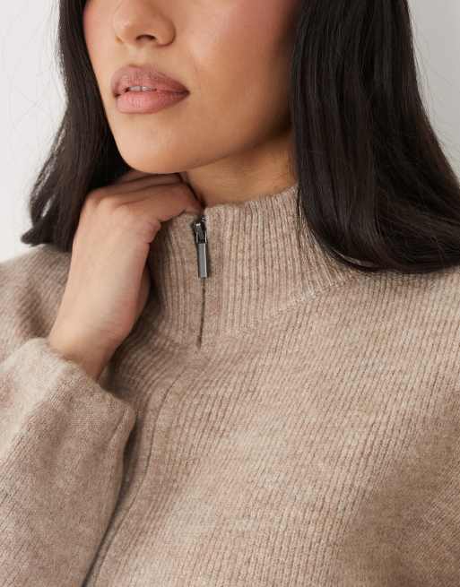 Cotton On Luxe tuck hem bomber in chai dust marle, 2 of 4