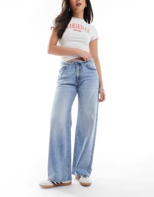 Cotton On Lyocell wide pant in light/pastel blue 