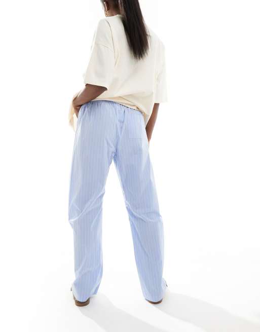 Cotton On - Lyseblå pyjamasbukser med boksershorts-snit og striber i boyfriend-pasform, 2 af 5