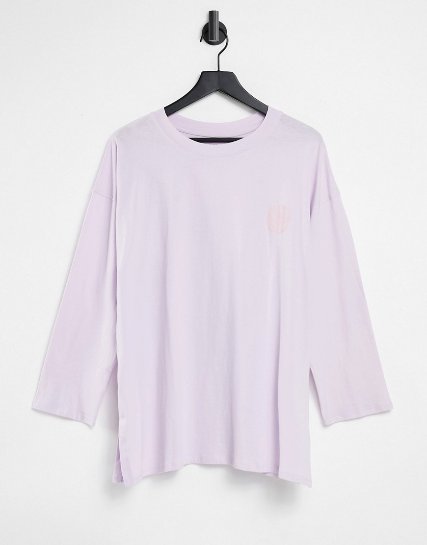 Cotton On - Lyslilla t-shirt med lange ærmer og grafik