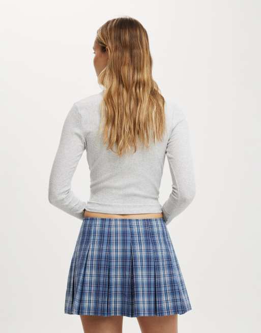 Cotton On - Mae - Minigonna a pieghe blu, 3 di 4