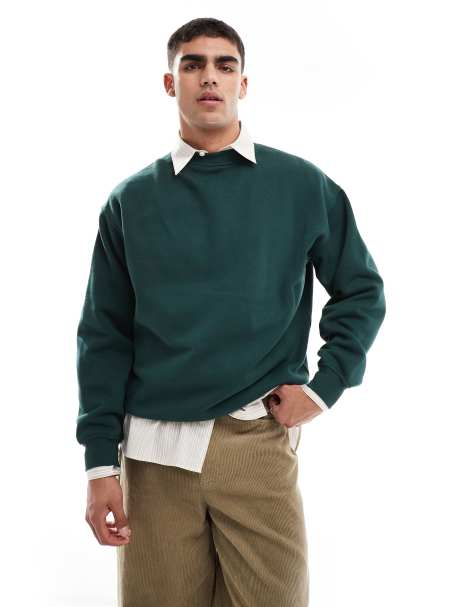 Cotton On - Maglione girocollo squadrato color felce - view 1