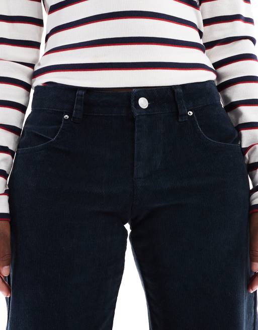 Cotton On – Marinblå jeans i manchester med låg midja och raka ben, 5 av 5