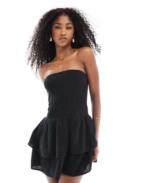 Cotton On – Marlie – Kurzes Schlauchkleid in Schwarz - view 1