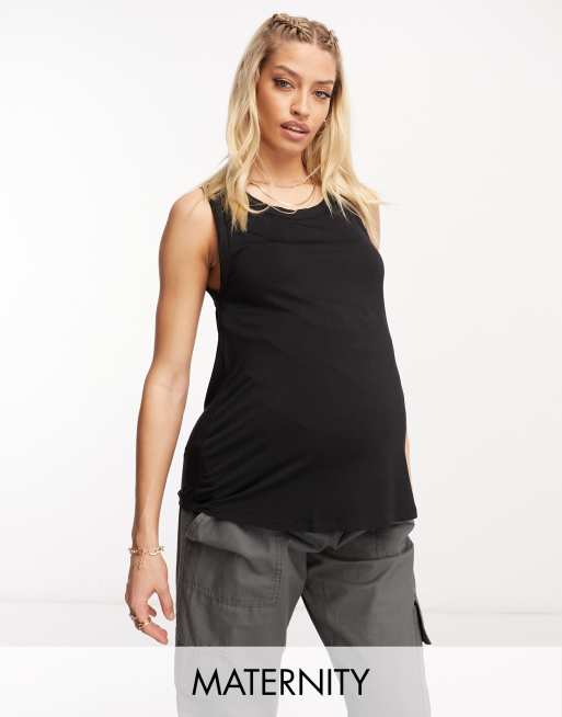 Cotton On Maternity – Alltags-Tanktop in Schwarz, Umstandsmode 