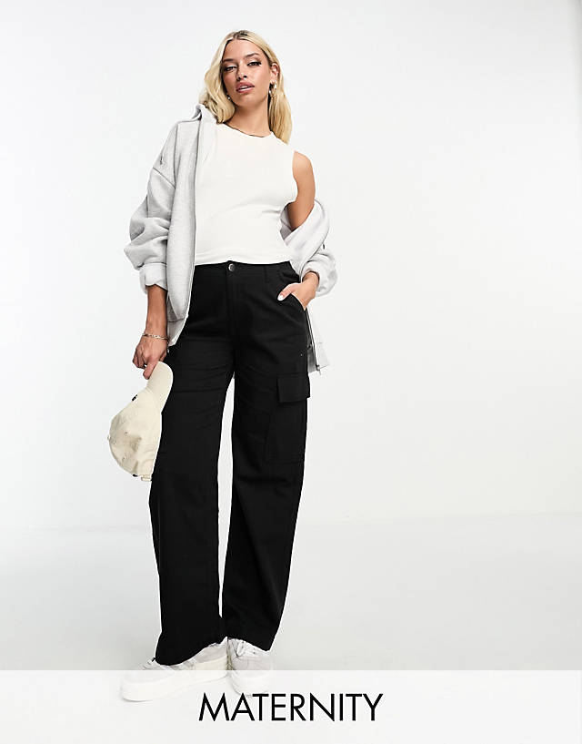 Cotton:On - Cotton On Maternity cargo pants in black