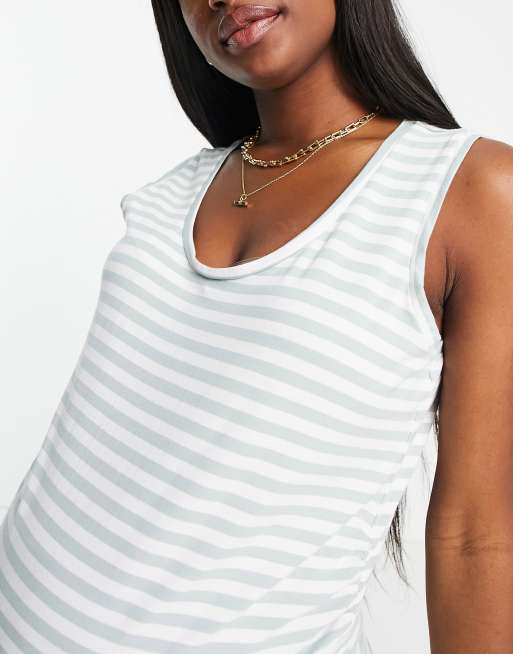 Cotton On Maternity gathered side tank in stripe , 3 of 4