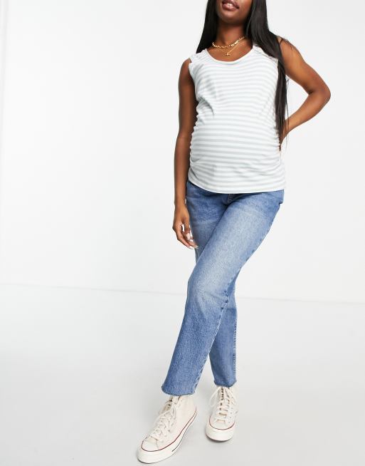 Cotton On Maternity gathered side tank in stripe , 4 of 4