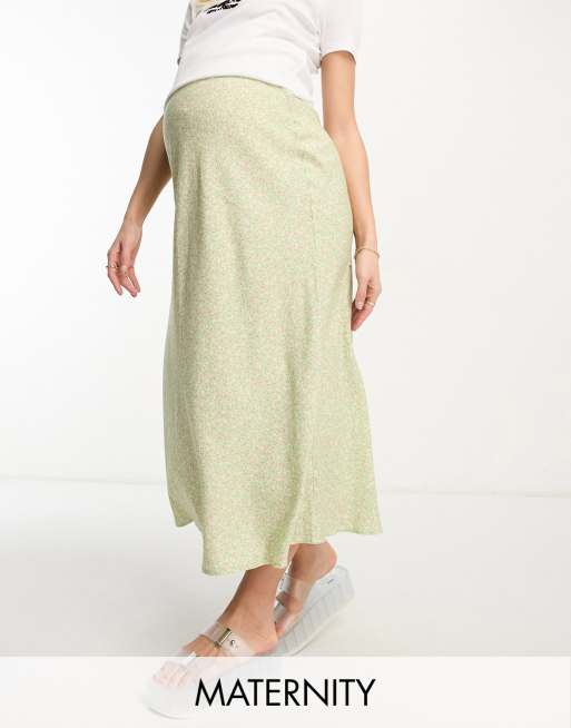 Cotton On Maternity - Gonna lunga in raso a fiori 