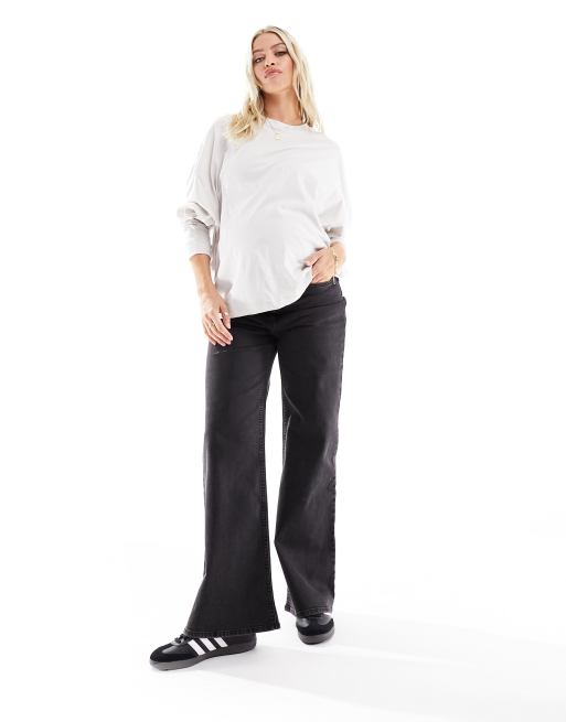 Cotton On Maternity - Jean stretch large en denim - Noir , 3 de 5