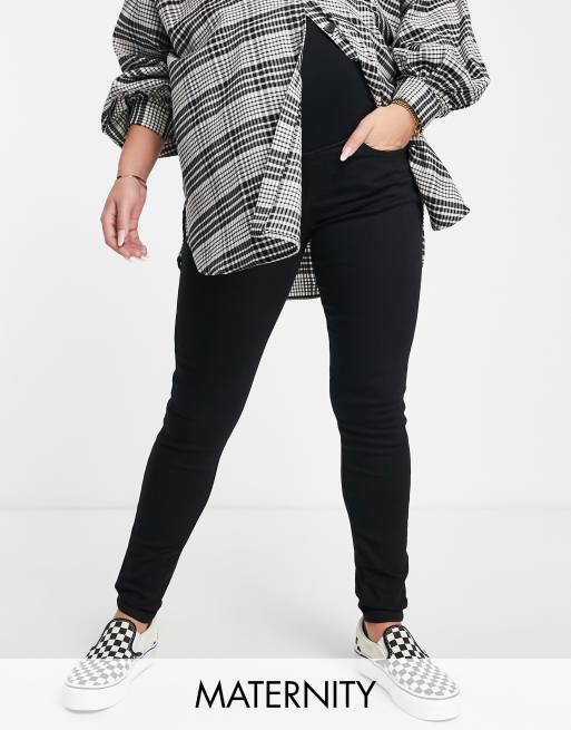 Cotton On Maternity - Jeans neri super elasticizzati 