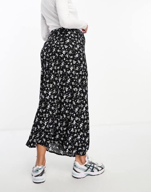 Cotton On Maternity - Jupe nuisette longue à fleurs - Noir , 2 de 4