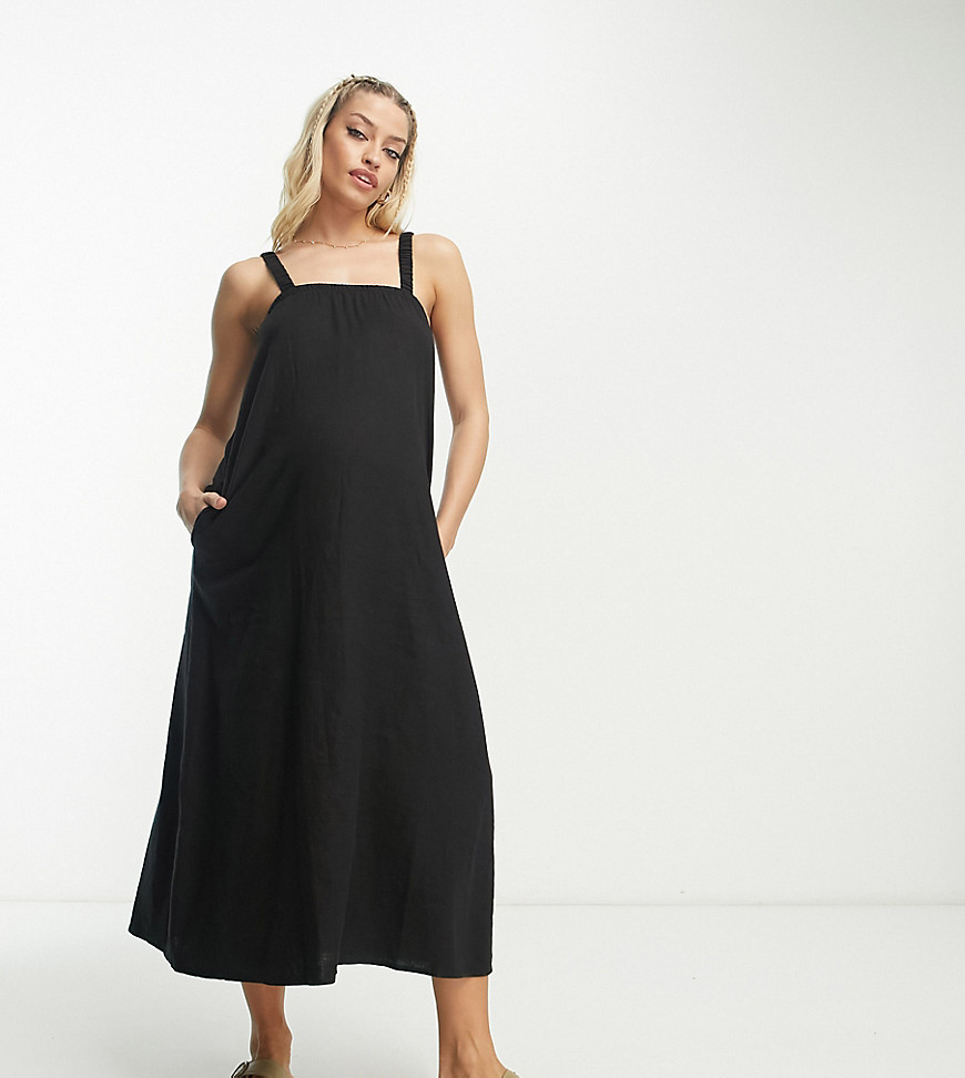 Cotton On Maternity loose maxi dress in black