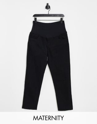 Cotton On Maternity stretch mom jeans in black