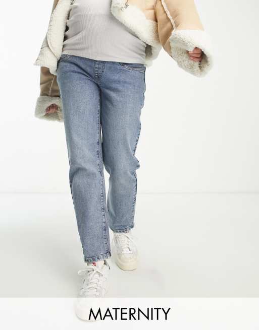 Cotton On Maternity stretch straight leg jeans in black