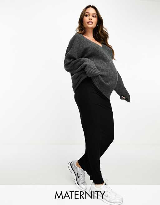 Maternity leggings - dark heather grey