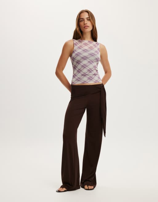 Cotton On Maxi check mesh tank in multi, 2 of 4