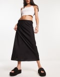 [Cotton:On] Cotton On maxi slip skirt in black L BLACK