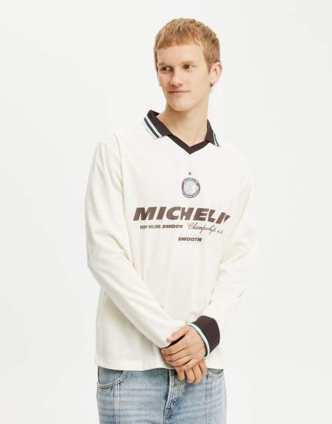 Cotton On Michelin long sleeve soccer jersey in white - view 1
