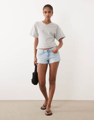 Cotton On Micro Denim Short In Blue