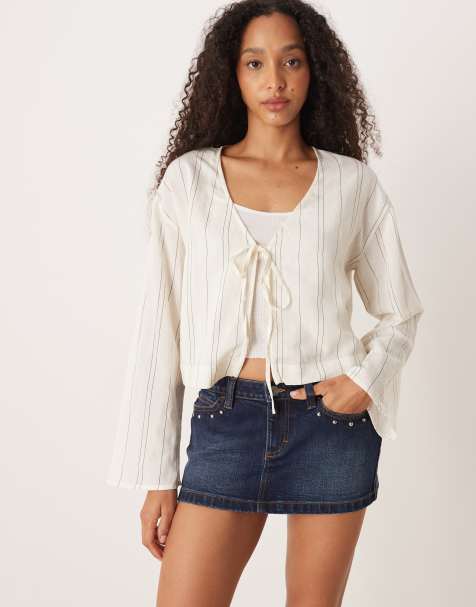 Cotton On Micro low denim skirt in blue - MBLUE - view 1
