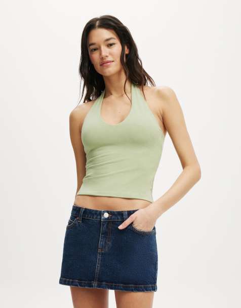 Cotton On Micro low denim skirt in blue - MBLUE - view 1