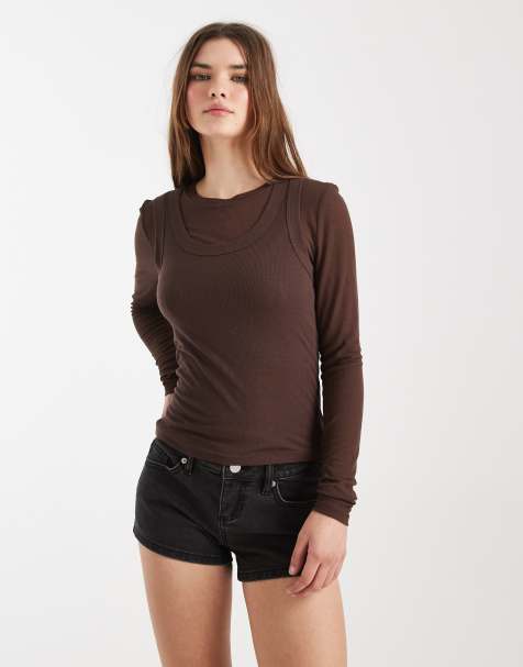 Cotton On micro low rise denim mini skirt in black - view 1