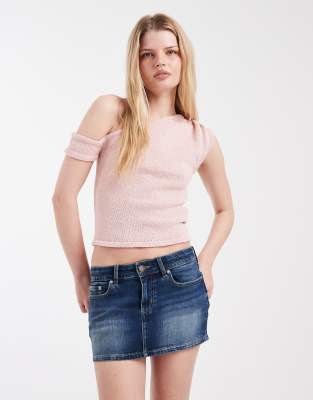 Cotton On Micro Mini Denim Skirt In Blue