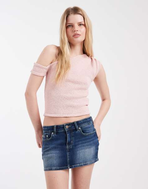 Cotton On micro mini denim skirt in laurel blue - view 1