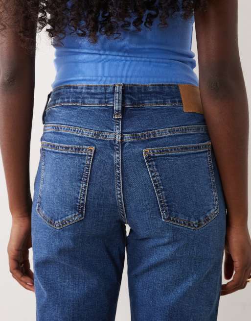 Cotton On mid rise stove pipe jean in scorpio blue split, 4 of 5