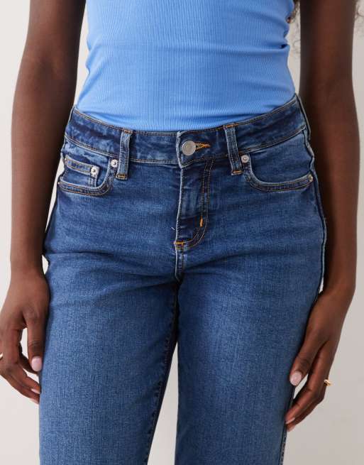 Cotton On mid rise stove pipe jean in scorpio blue split, 5 of 5