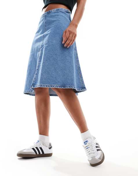 Cotton On midi skirt in dream blue denim - view 1