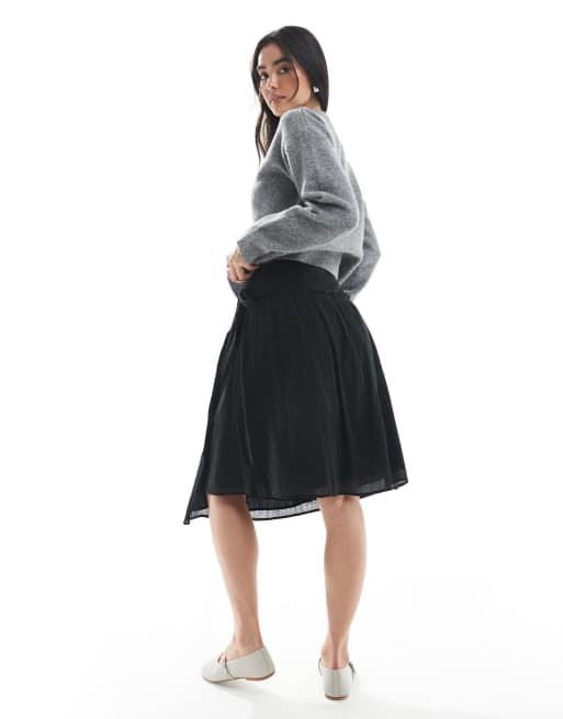 Cotton On midi wrap skirt in black | ASOS