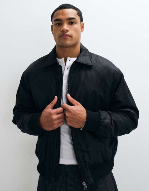 Cotton On military bomber jacket in black - view 1
