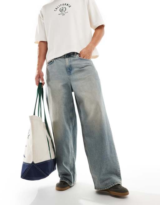Cotton On – Millenniumblå, superbaggy jeans i skaterstil, 2 av 5