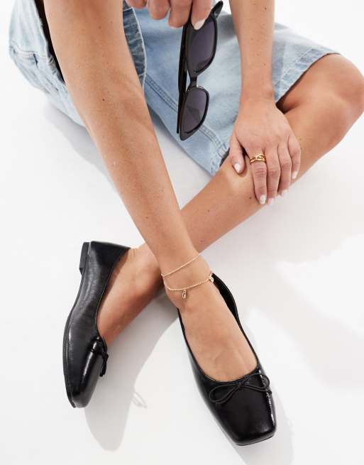 Cotton On Milley ballet flats in black glossy