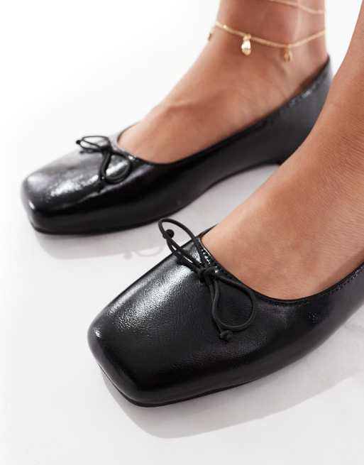Cotton On Milley ballet shoe in black glossy, 2 of 4