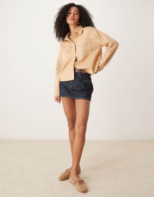 Cotton  On Mini denim skort in shutter blue 
