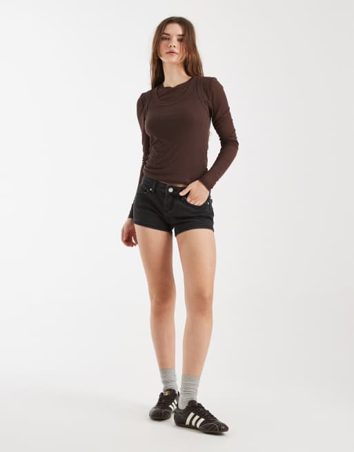 Cotton On - Mini-jupe en jean à taille basse - Noir, 2 de 5