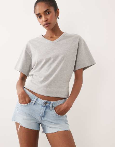 Cotton On - Mini-short en jean - Bleu laurier - view 1