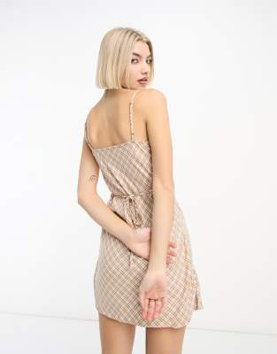 Tahoe gingham stretch mini dress sales
